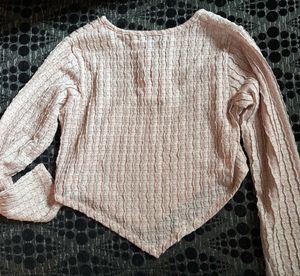 Cute Textured Crop Top