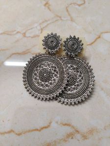Oxidized Silver Earrings