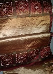 Casatta Saree Red Maroon And Golden With Desi