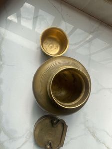 Vintage Brass Pot with Handle