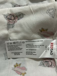 Cute White Shirt With Love Symbols