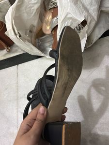 Black Block Heel Sandals