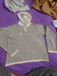 Striped Hoodie Sweater