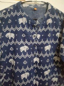 Painted Suit Kurti With Plazzo💙