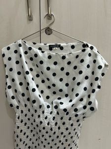 White Polka Dots Top
