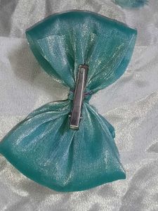Teal Hair Bows - Set of 2