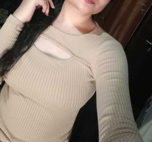 Cute Cutout Long Sleeve Top