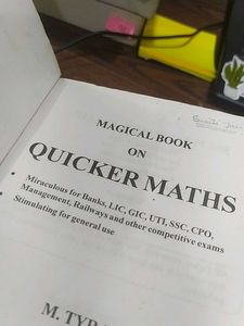 Quicker Maths For Competition Exam