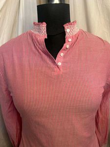 Korean Striped Long Sleeve Blouse