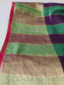 Cotton Silk Saree With Stitched Blouse