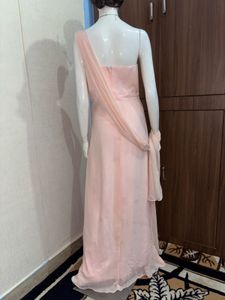 Elegant Peach Party Gown