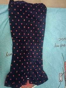 Stylish Navy Blue Printed Dress