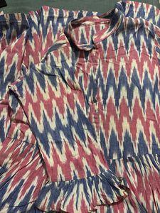 Ikat Knee Length Dress