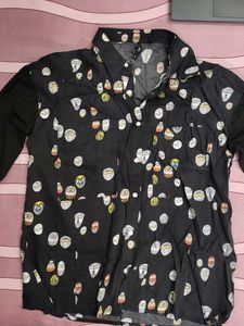Printed Black Shirt