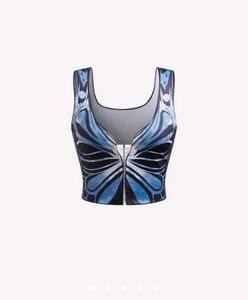Butterfly Print Crop Top