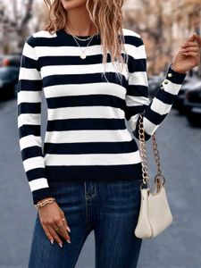 Zara Stripped T-shirt For Women Navy Blue