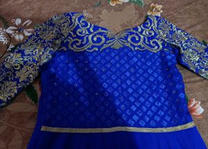 Navy Blue Full Flared Anarkali