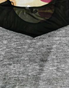 H&amp;M Grey Net Top