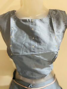 Designer Dhoti With Crop Top