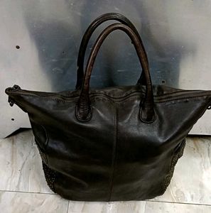 🔥  Dark Brown Leather Tote