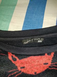 Red Cat Print Sweatshirt