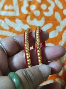 1 gm Gold Plated Synthetic Pola Pair