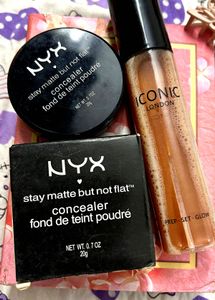 NYX Creame CONCEALER & ICONIC LONDON SHIMMER BODY