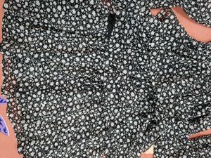 Patterned Black &amp; White Dress