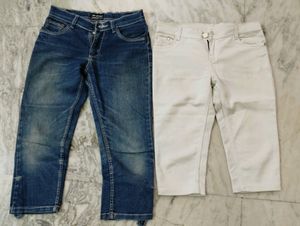 Denim Capri Duo-Set of 2 for ₹120+Free Gift!🤩