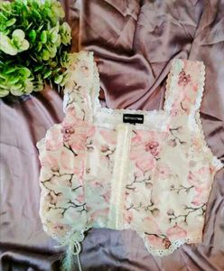 Floral Lace Corset Top