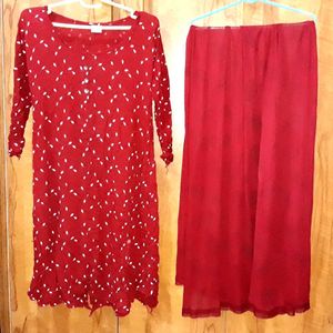 Cotton Kurti With Dupatta Set