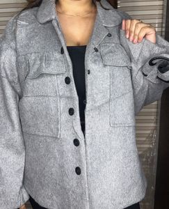 Gray Oversized Jacket