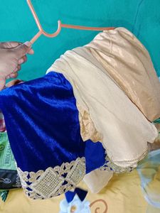 Blue 💙 &amp; Golden Patyala Suit With Dupatta