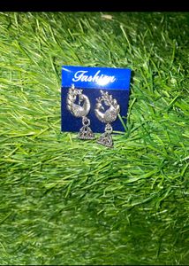 Combo Of 3 Silver Jhumka Earrings