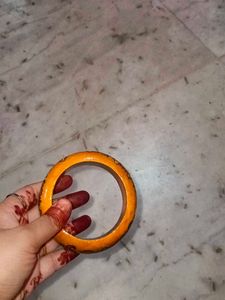 Carved Wooden Bangle Bracelet