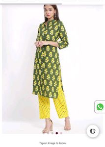 Floral Print Kurta Pant Set