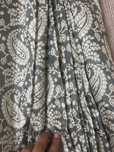 Elegant Grey Printed ready to wear Saree