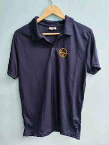 Navy Blue Polo T Shirt With Embroidery Logo