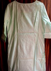Elegant Mint Green Solid Kurta By Aurelia