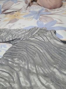 Elegant Grey Textured Top