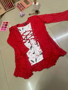Red Dotted Top
