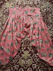 Pink Floral Patiala Suit