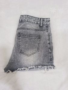 SHEIN Grey Faded Denim shorts