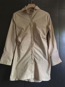 ✨ H&M Gathered Poplin Shirt Dress