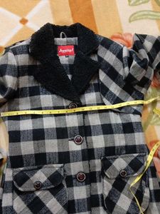 Designer Silver And Black Box Coat