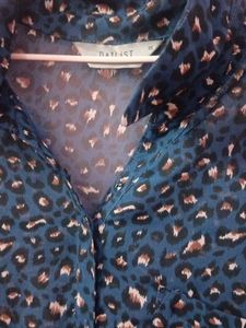 Animal Print Sheer Top