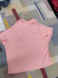 Pink polo Crop Top