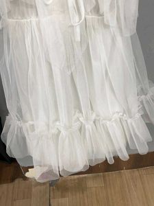 White Off-Shoulder Mini Dress.