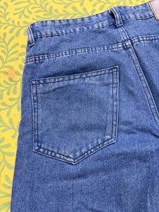 Blue Denim Cargo Pants