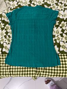Green Ruffle Blouse
